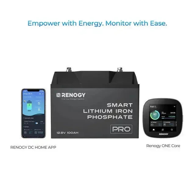Renogy Pro - 12V 100Ah/200Ah Smart LiFePO4 Battery w/ Bluetooth & Self-Heating