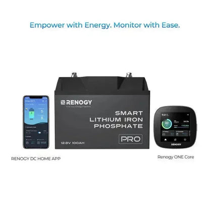 Renogy Pro - 12V 100Ah/200Ah Smart LiFePO4 Battery w/ Bluetooth & Self-Heating