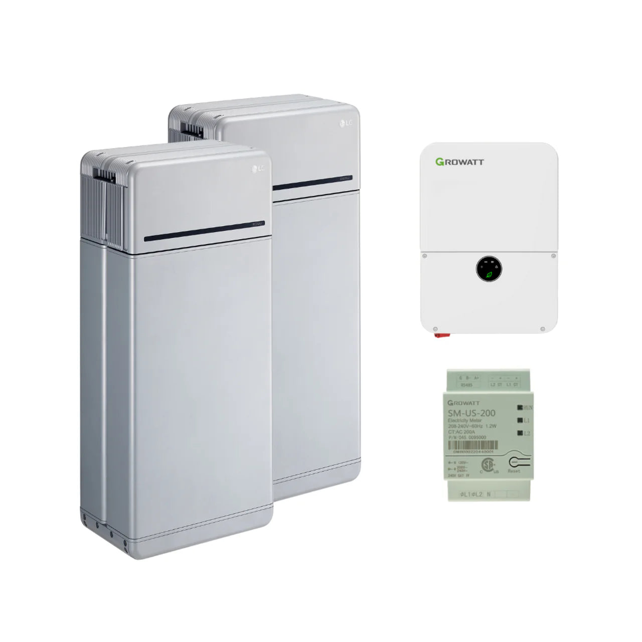 LG 16H Prime 16 kWh High-Voltage Battery Bundle With Growatt 7.6 kW Or 11.4 kW Grid-Tie Inverter