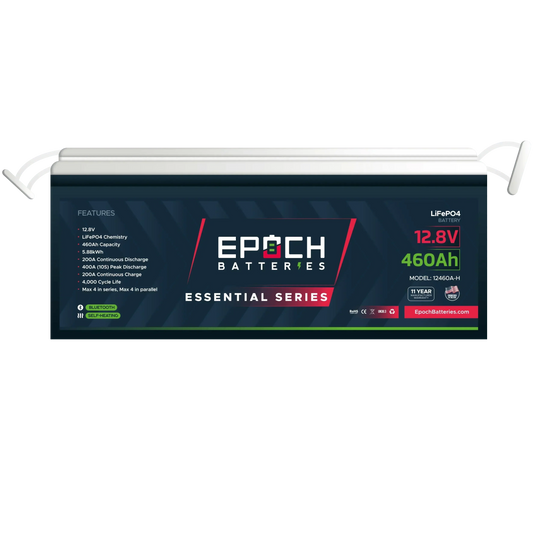 Epoch Batteries 12V 460Ah Essential Series - Bluetooth & Heated LiFePO4 Battery