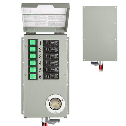 Reliance Controls Refurbished 120V 30A 6 Circuit Non Automatic Transfer Switch Nat306