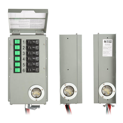 Reliance Controls Refurbished 120V 30A 6 Circuit Non Automatic Transfer Switch Nat306
