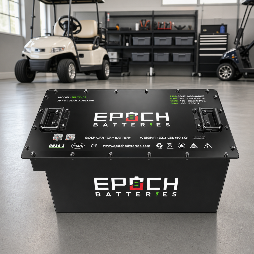 70.4V (72V) 105Ah Golf Cart Battery Complete Kit - Lithium (LiFePO4)