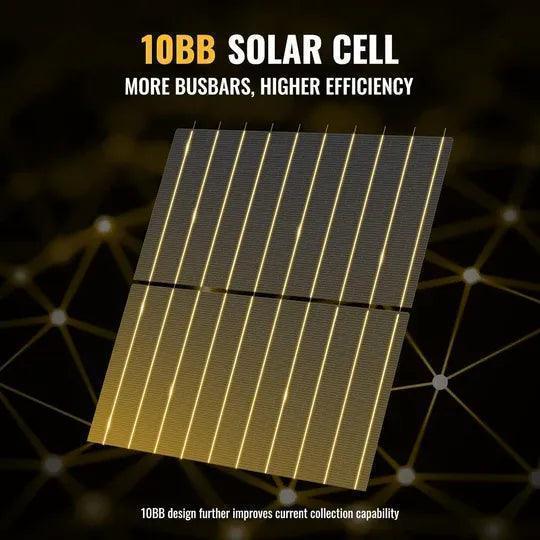 BougeRV 400W 12V 10BB Mono Bifacial Solar Panel