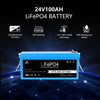 Off Grid Solar Kit 6000W 24VDC 120V/240V 10.24KWH Lithium Battery 6 X 370 Watt Solar Panels SGK-PRO62