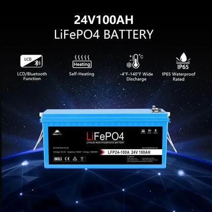 Off Grid Solar Kit 6000W 48VDC 120V/240V 10.24KWH Lithium Battery 6 X 370 Watt Solar Panels SGK-PRO64