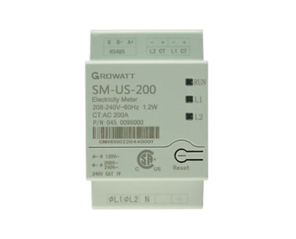 Growatt SM-US-200 Smart Meter for Grid Export Control and Self-Consumption Monitoring