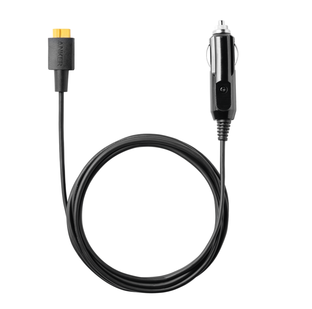 Anker SOLIX car charging cable with male car outlet plug and female XT60 connector
