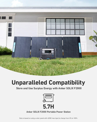 Anker SOLIX F3800 + Expansion Battery + 400W Portable Solar Panel
