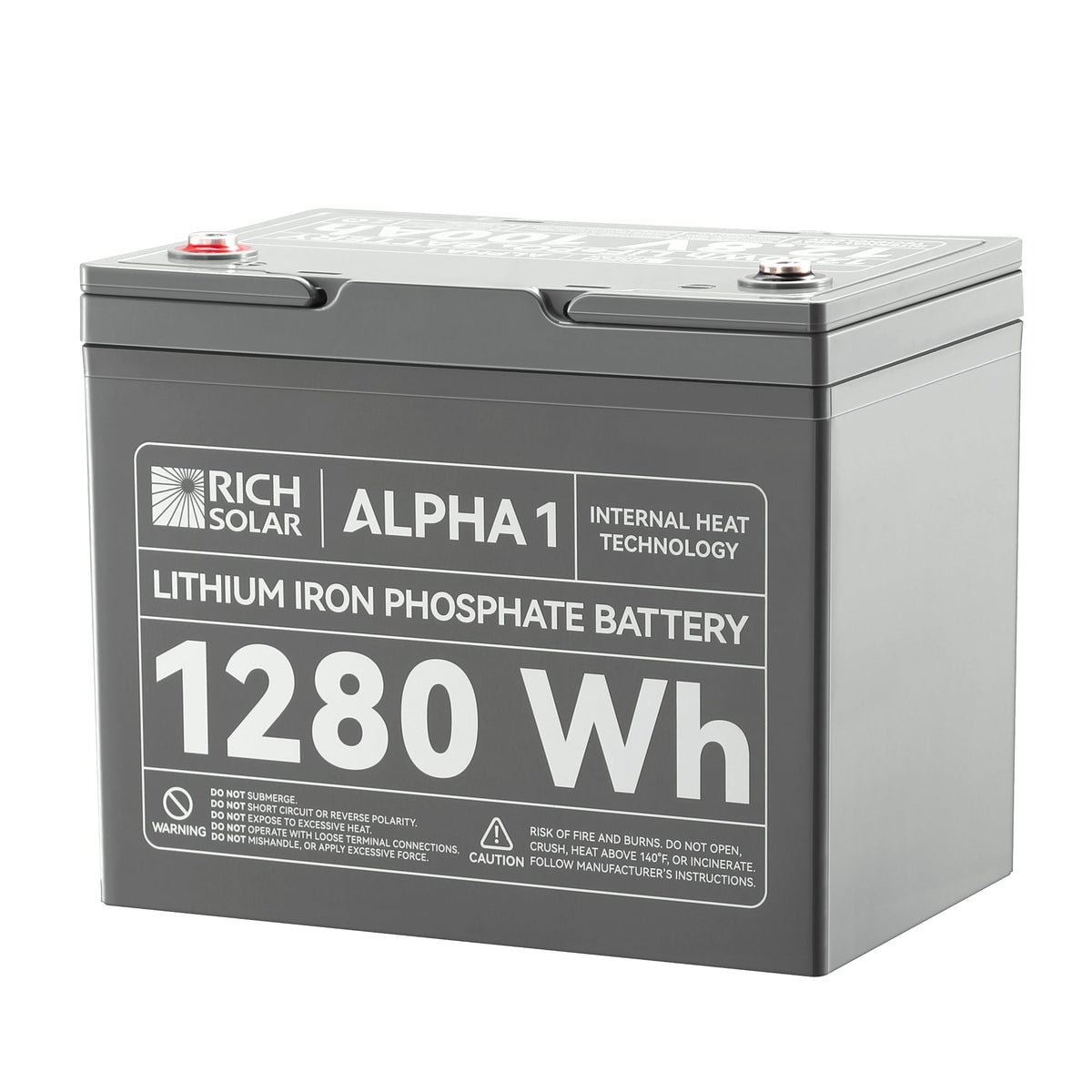 Rich Solar Alpha 1 12V 100Ah LiFePO4 Battery 1280Wh