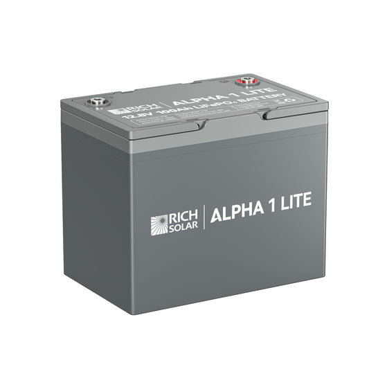 Rich Solar Alpha 1 Lite 12V 100Ah LiFePO4 Rechargeable Battery