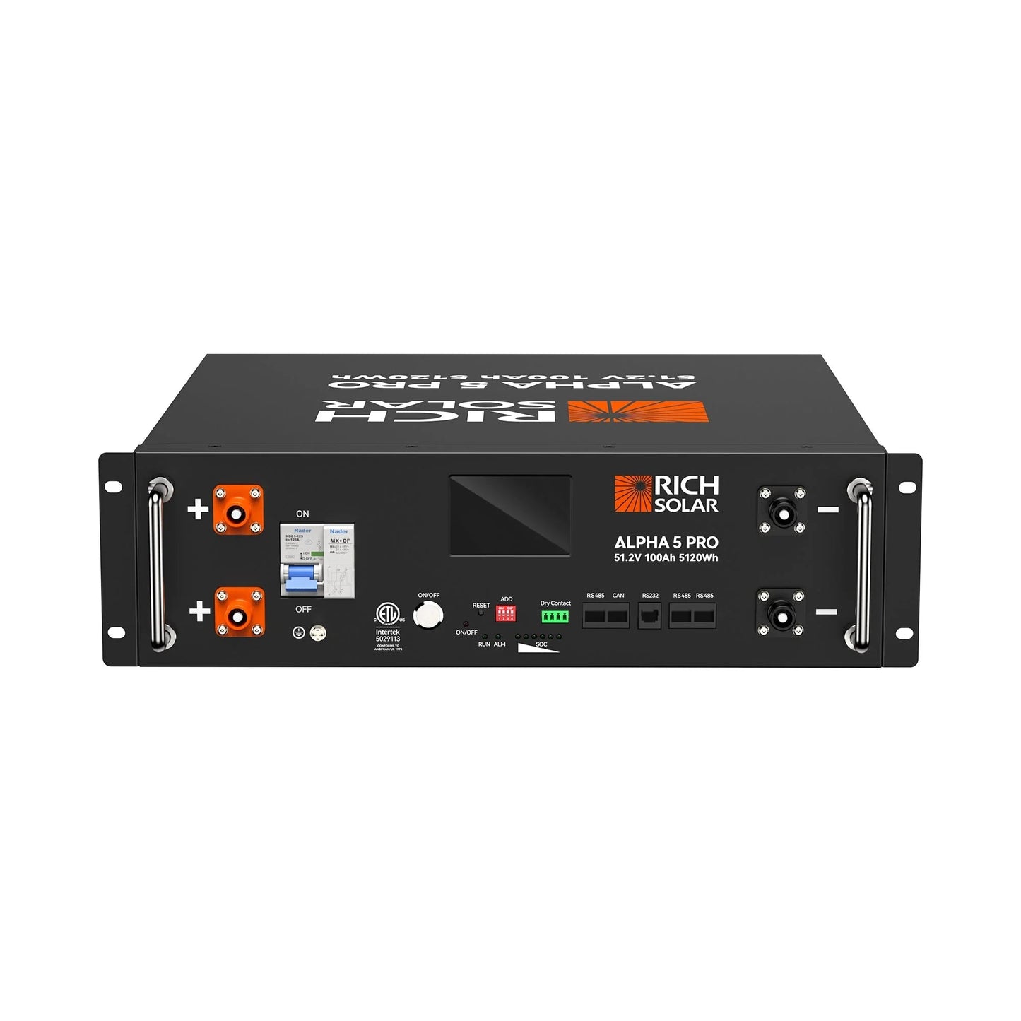 Rich Solar ALPHA 5 PRO 51.2V 100Ah LiFePO4 Battery Premium 48V Server Rack Lithium Battery for Residential, Commercial, RVs, Off-Grid