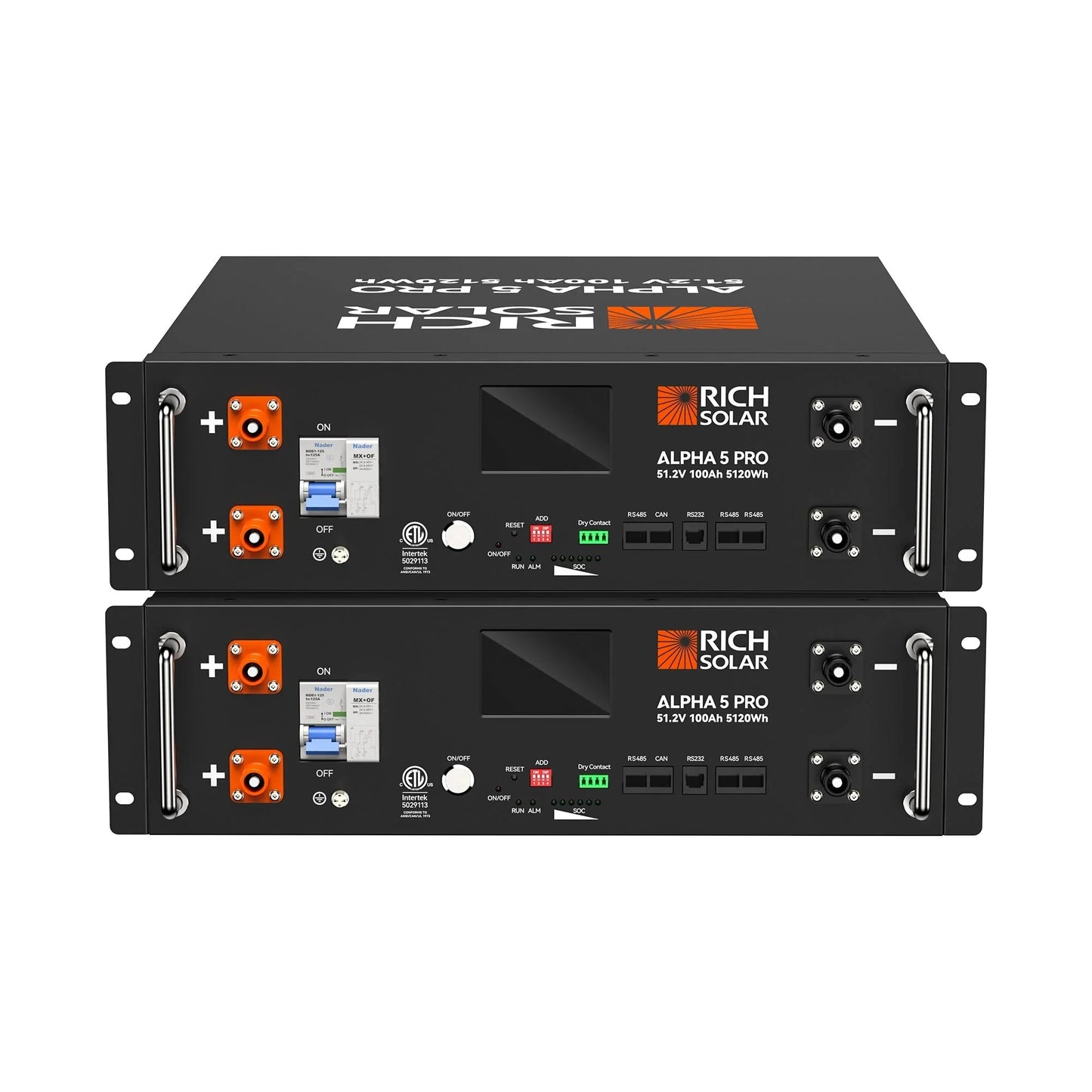 Rich Solar ALPHA 5 PRO 51.2V 100Ah LiFePO4 Battery Premium 48V Server Rack Lithium Battery for Residential, Commercial, RVs, Off-Grid