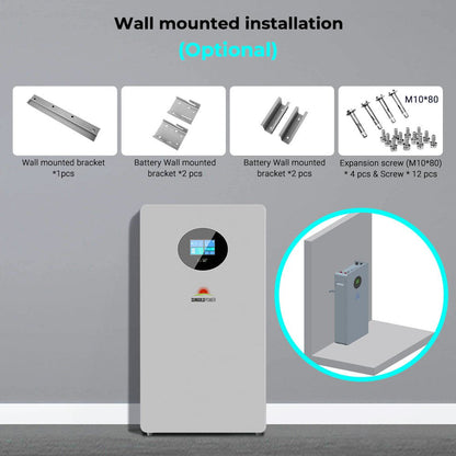 Wall-mounted X LiFePO4 LITHIUM BATTERY 51.2V 200AH SG48200T