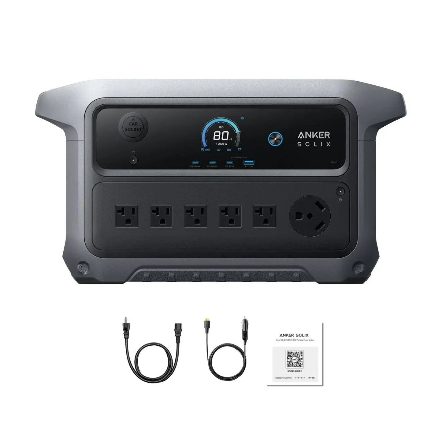 Anker SOLIX C2000 Gen 2 Portable Power Station | 2048Wh | 2400W | 800W Solar Input