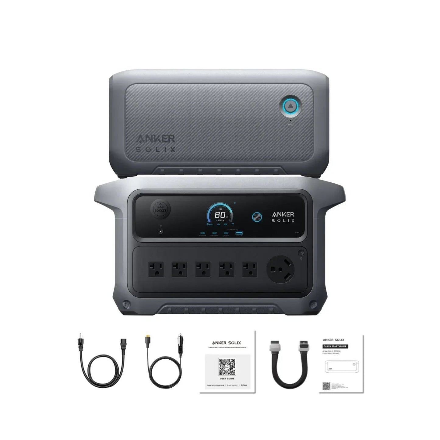 Anker SOLIX C2000 Gen 2 Portable Power Station | 2048Wh | 2400W | 800W Solar Input
