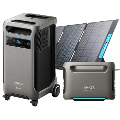Anker SOLIX F3800 Plus Portable Power Station + Extra Battery + 400W Solar Panel