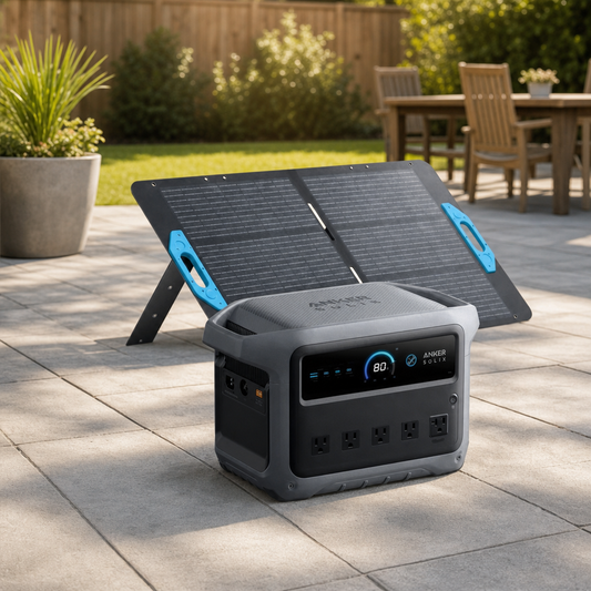 Anker Solix C1000 Gen2 Portable Solar Generator With 100W Solar Panel lifestyle hero image