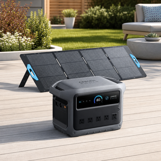 Anker SOLIX C1000 Gen2 Portable Solar Generator With 200W Solar Panel lifestyle hero image