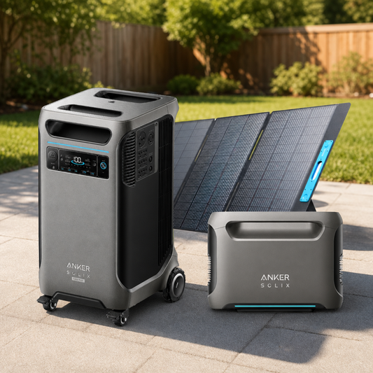 F3800 Plus+Expansion Battery+400W Bifacial Solar Panel lifestyle hero image