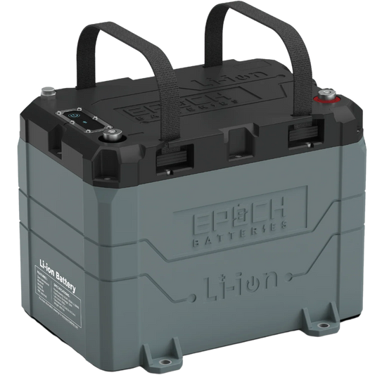 Epoch Batteries 24V 100Ah LiFePO4 Lithium Battery - Bluetooth, Heating, Waterproof