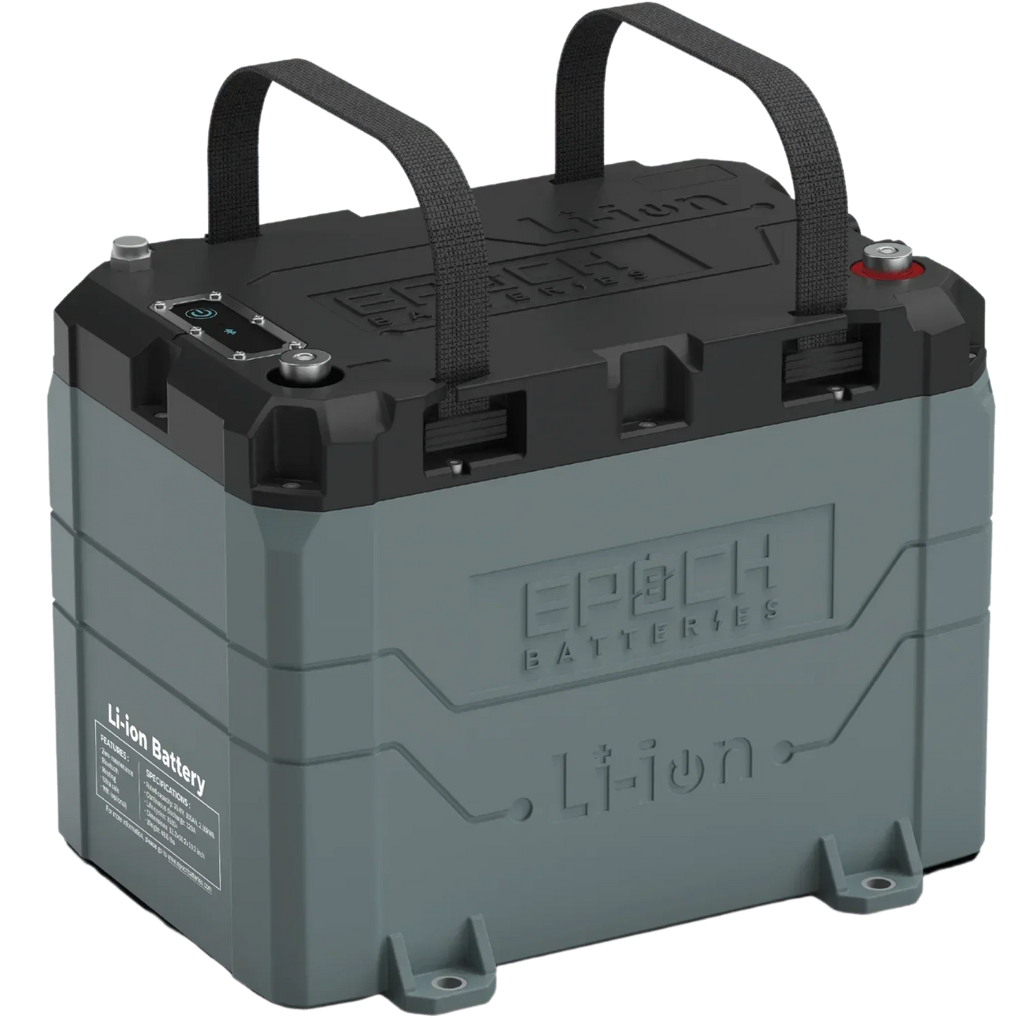 Epoch Batteries 24V 100Ah LiFePO4 Lithium Battery - Bluetooth, Heating, Waterproof