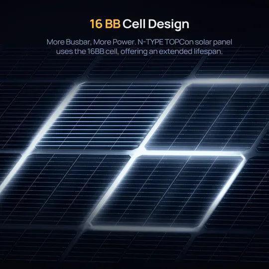 BougeRV 16BB N-Type 200 Watt Bifacial Solar Panel