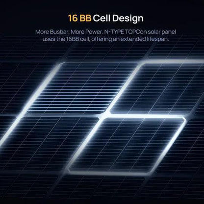 BougeRV 16BB N-Type 200 Watt Bifacial Solar Panel