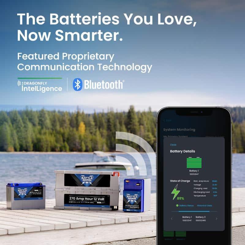 Battle Born 100Ah 12V Smart LiFePO4 Deep Cycle Battery
