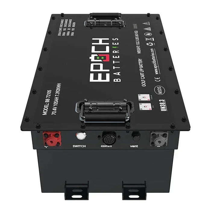Epoch Batteries 70.4V (72V) 105ah - LiMax Series - Lithium LiFePO4 Golf Cart Battery - Complete Kit