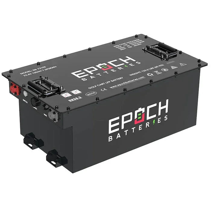 Epoch Batteries 70.4V (72V) 105ah - LiMax Series - Lithium LiFePO4 Golf Cart Battery - Complete Kit