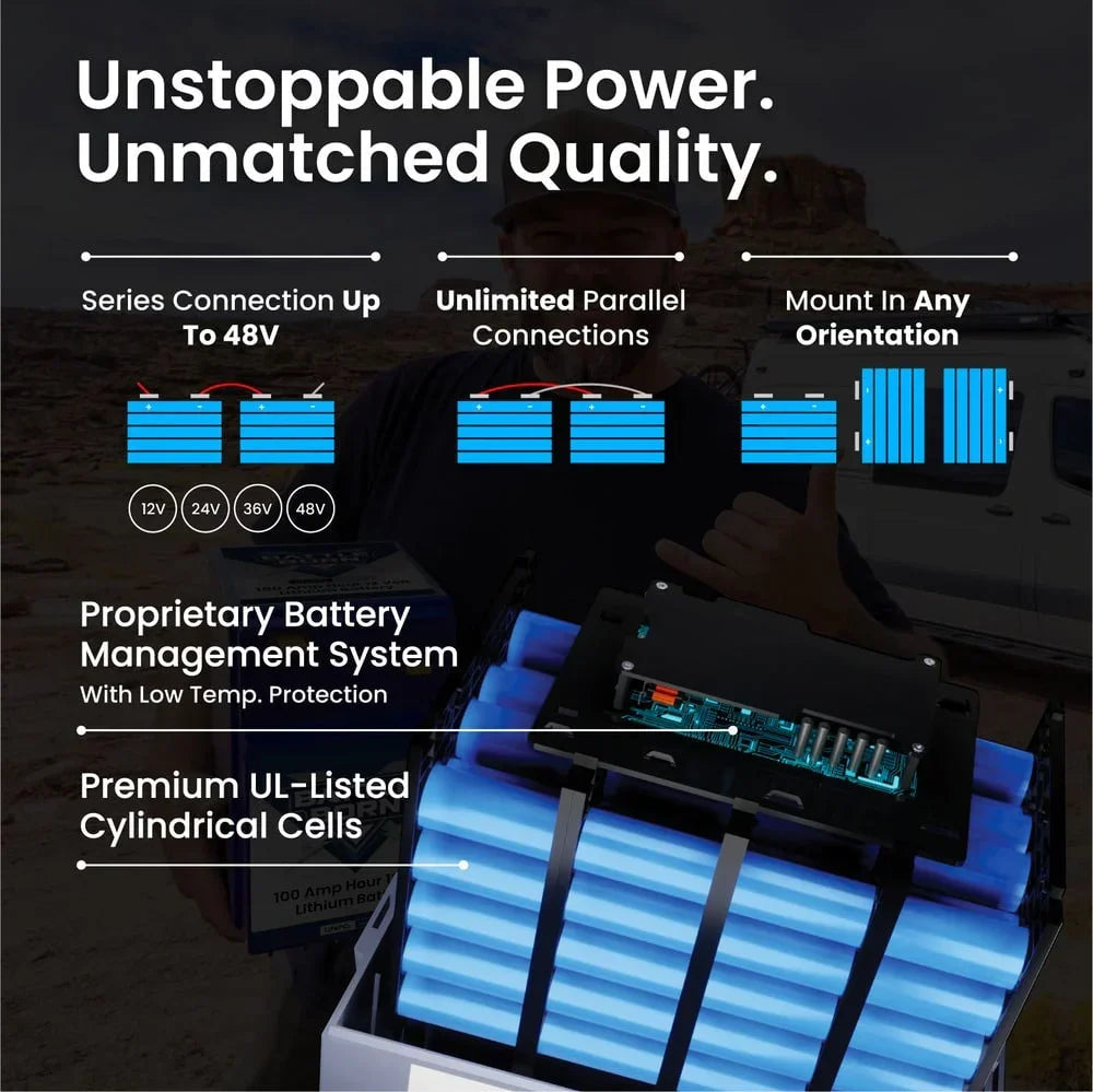 Battle Born 100Ah 12V GC2 LiFePO4 Deep Cycle Battery
