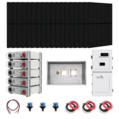 MidNite Solar Hybrid Solar Kit 11.4 kW 120/240V Inverter With 25.6kWh LiFePO4 Battery Storage