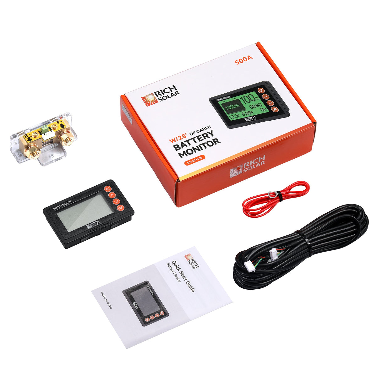 500 Amp Battery Monitor with Shunt