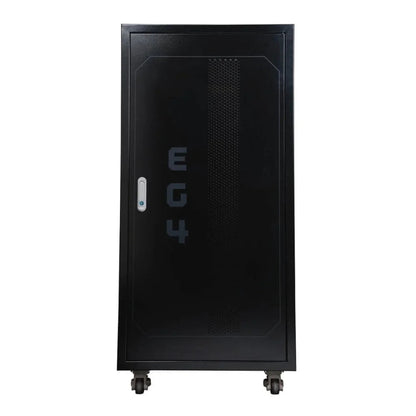 EG4 Enclosed 6 Slot Battery Rack [Pre-Assembled] | Wheels Included | Bus Bar Covers | Welded (Grey)