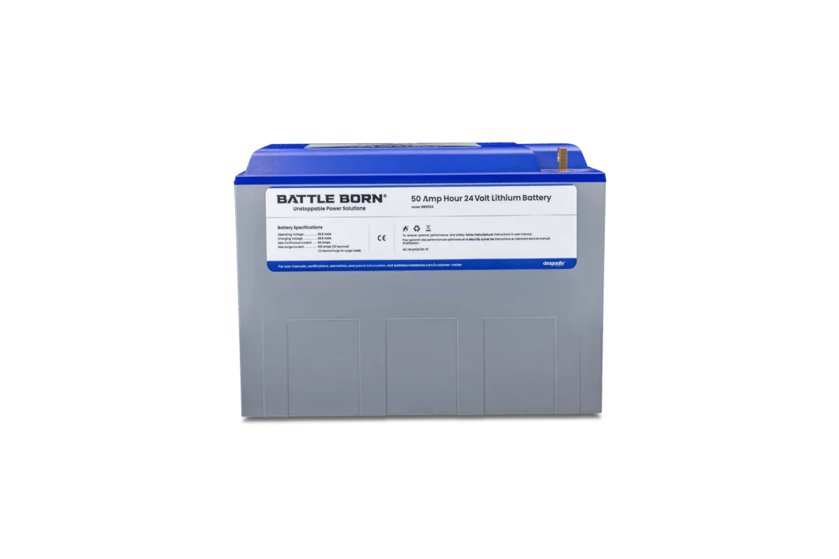 Battle Born 50Ah 24V LiFePO4 Deep Cycle Battery