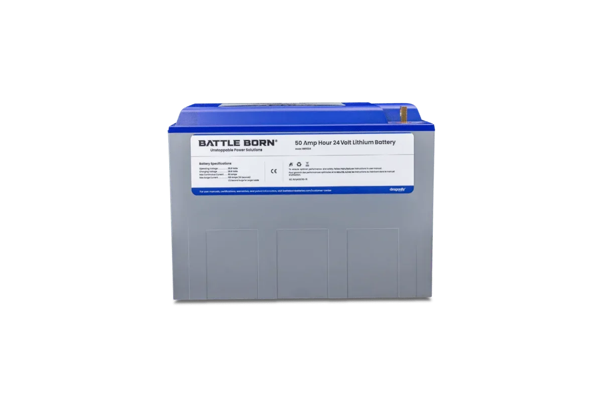 Battle Born 50Ah 24V LiFePO4 Deep Cycle Battery