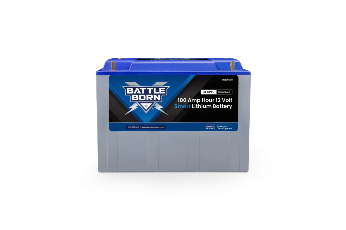Battle Born 100Ah 12V Smart Heated LiFePO4 Deep Cycle Battery Kit