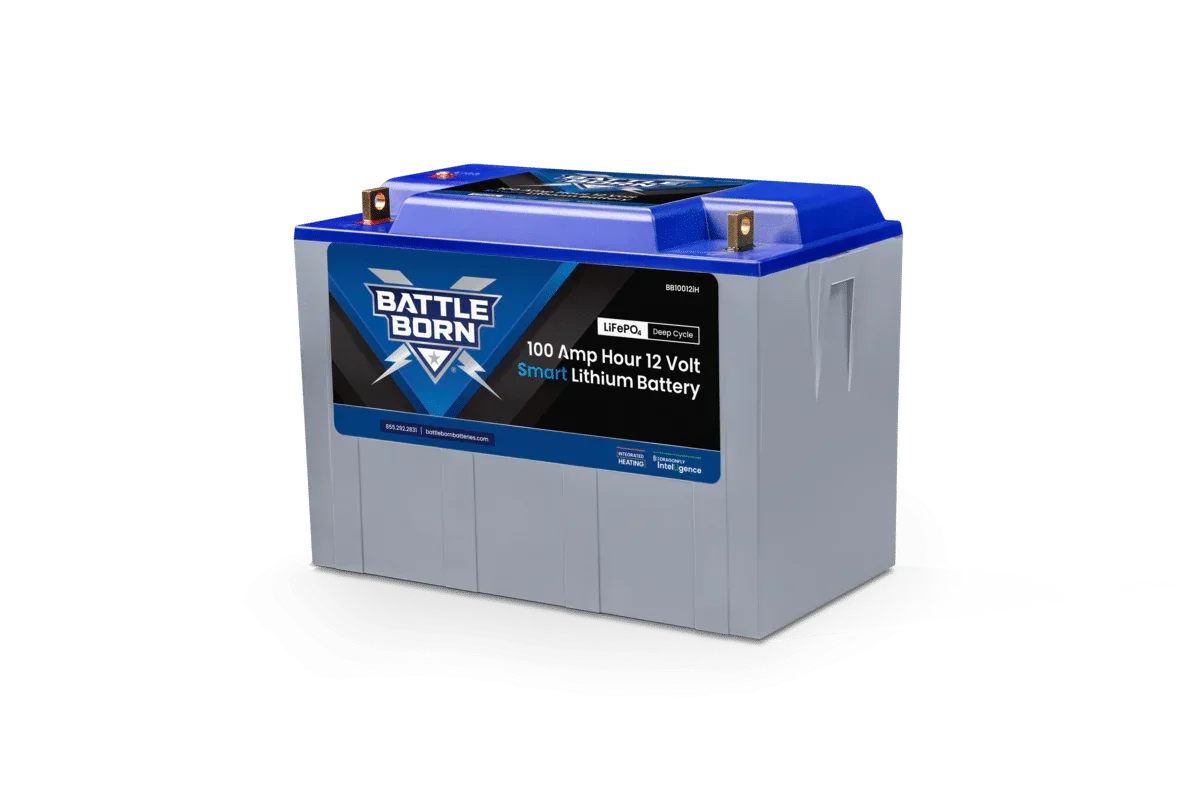 Battle Born 100Ah 12V Smart Heated LiFePO4 Deep Cycle Battery Kit