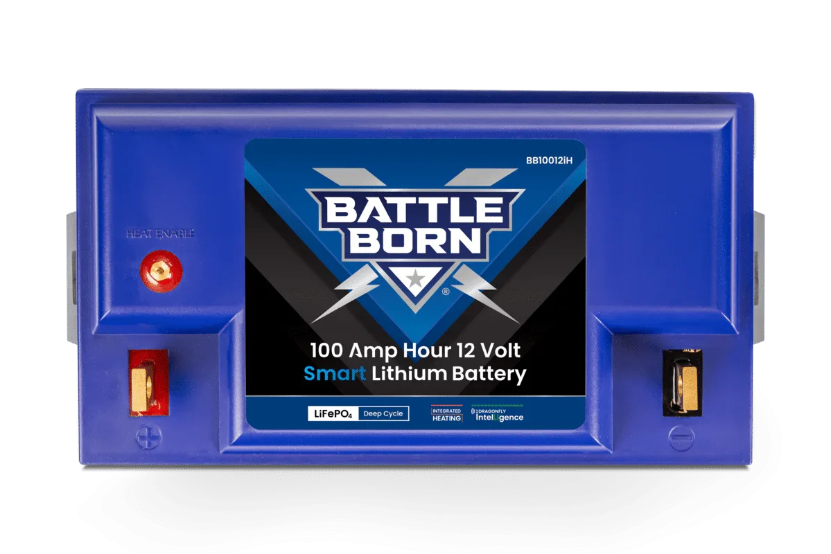 Battle Born 100Ah 12V Smart Heated LiFePO4 Deep Cycle Battery Kit