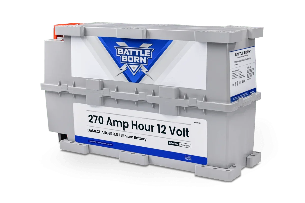 Battle Born 270Ah 12V GC3 LiFePO4 Heated Battery Kit