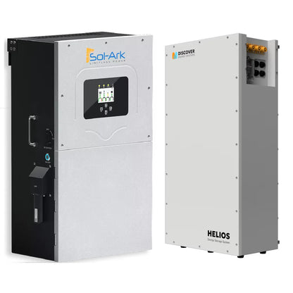 Sol-Ark 15K-2P Hybrid Inverter System With Discover Helios 16kWh Battery For Whole-Home Backup