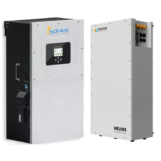 Sol-Ark 15K-2P Hybrid Inverter System With Discover Helios 16kWh Battery For Whole-Home Backup