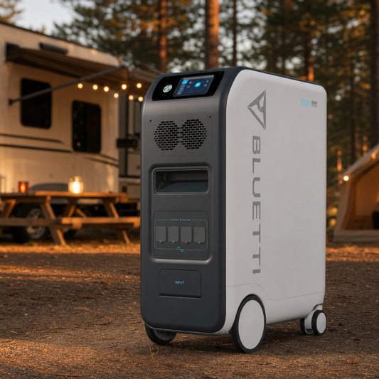 BLUETTI AC500 Portable Solar Generator Kit 3000W Backup Power System lifestyle product image