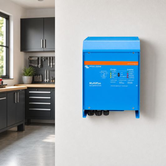 Victron MultiPlus Inverter/Charger 12VDC - 3000VA - 120VAC w/ 120AMP Battery Charger - 50AMP Transfer Switch (UL LISTED) [PMP122301102] lifestyle hero image