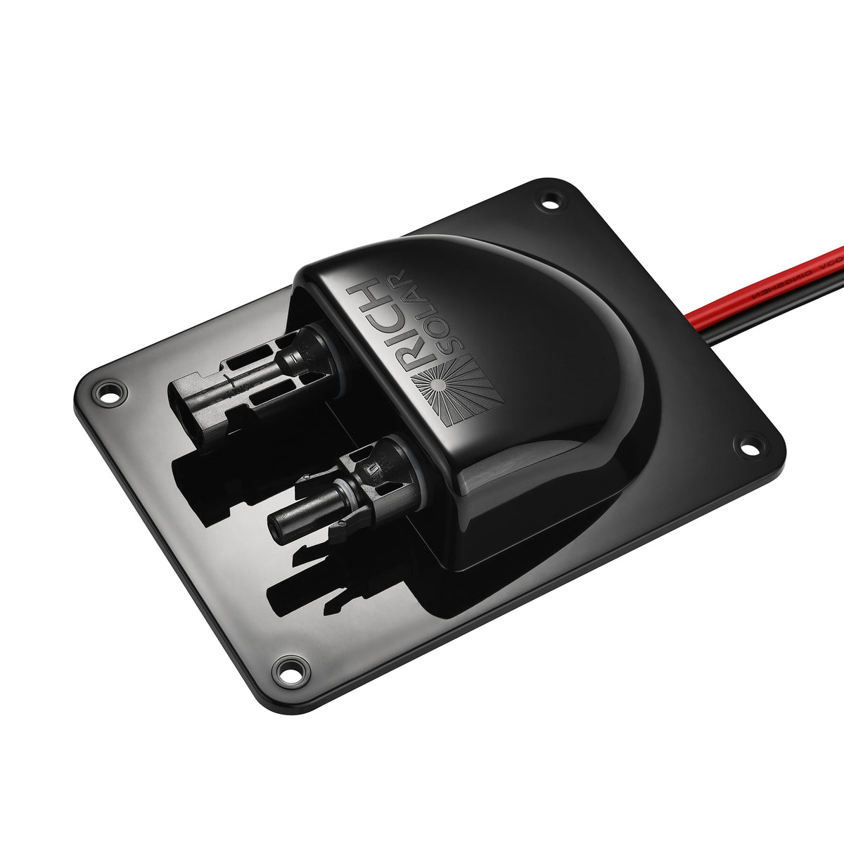 Cable Entry Plate | IP68 Waterproof Polypropylene Housing with UL Certified 1FT 10AWG Wires and Solar Connectors | Easy to Install