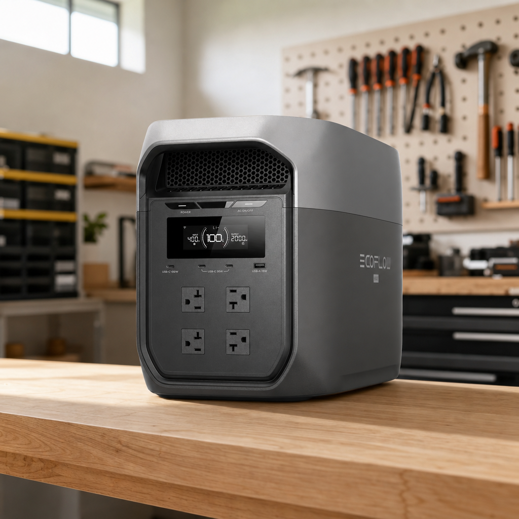 EcoFlow DELTA 3 Max Series Portable Power Station (2048Wh) lifestyle hero image