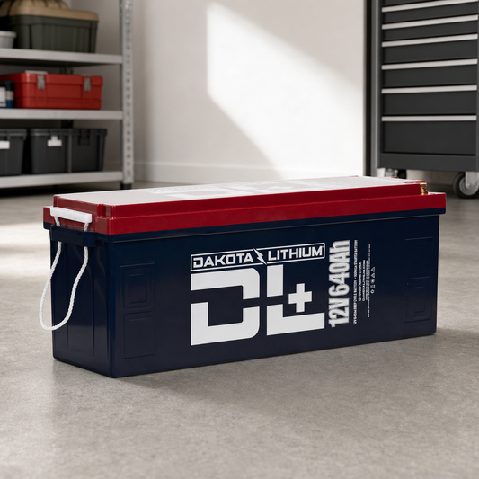 Dakota Lithium + 12V 640Ah LiFePO4 Dual Purpose Battery with CAN Bus lifestyle hero image