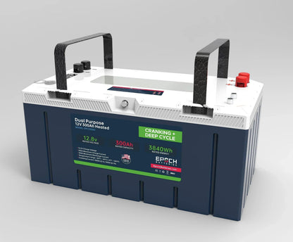 Epoch Batteries 12V 300Ah Pro Series - LiFePO4 Cranking & Deep Cycle Lithium Battery (Dual Purpose)