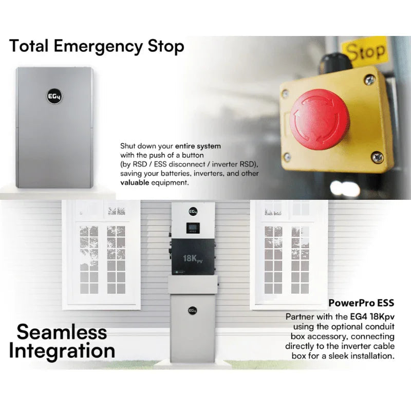 EG4 6K XP & EG4 PowerPro WallMount Battery Bundle (ESS) 14.3kWh Capacity | 10-Year Warranty